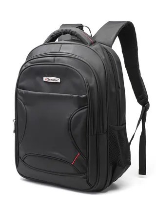 Backpack 18 Inch Unisex Nylon Lightweight Water Resistant with Laptop Compartment for Travel Business College School Bag Casual Hiking Travel Daypack KH8105 Black 