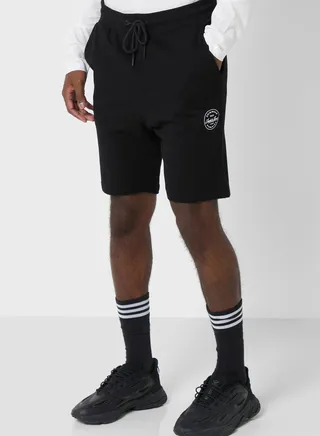 Logo Drawstring Sweat Shorts