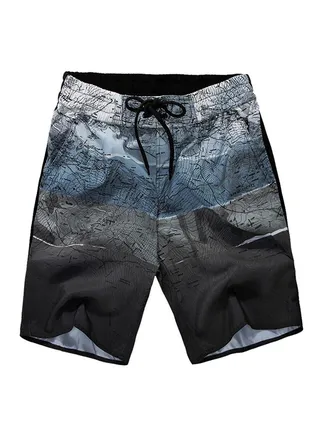 Loose Running Fitness Gym Shorts Grey/Black 