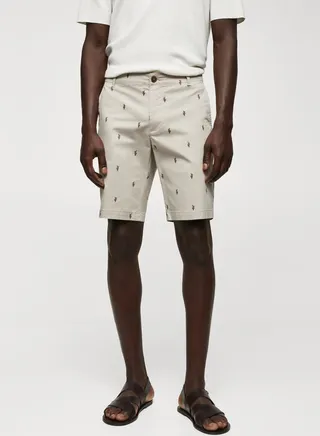Printed Slim Fit Shorts