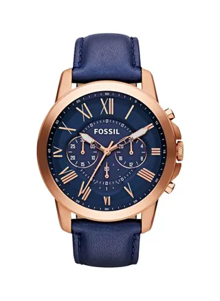 Men's Water Resistant Chronograph Watch FS4835 - 44 mm - Navy Blue 
