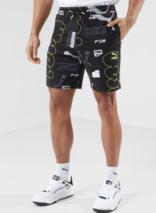 8" Classics Brand Love All Over Printed Shorts