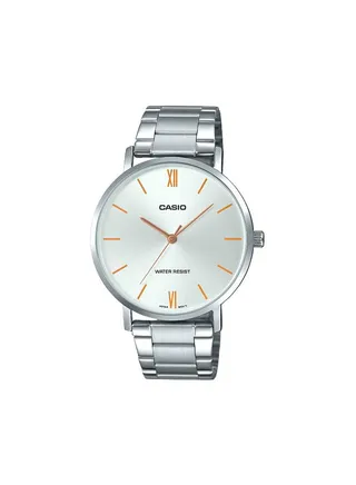 Men's Enticer Analog Watch MTP-VT01D-7BUDF - 40 mm - Silver 