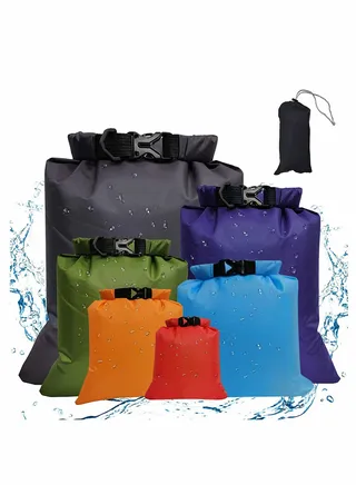 Waterproof Dry Bag Backpack, Lightweight Outdoor Storage Bags Ultimate Dry Bags for Rafting Boating Camping, Suitable for Camping, Climbing, Rafting, Convenient to Store Personal Belongings - 6Pcs 