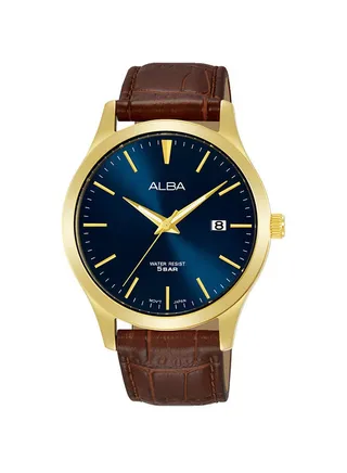 Analog Leather Watch AS9M38X 
