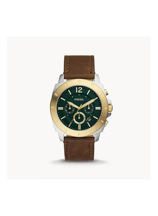 Men's Leather Chronograph Watch BQ2730 