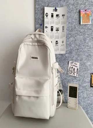 College Backpack Waterproof White College Bags For Women Lightweight Travel Rucksack Casual Daypack Laptop Backpacks For Men Women 