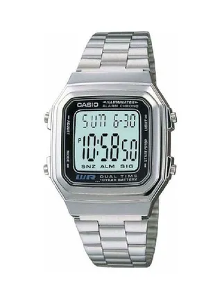 Men's Classic Digital Watch A178wa-1Av - 34 mm - Silver 