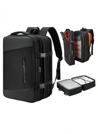 Carry-On Luggage Backpack Unisex Backpack with External Charging Interface, Wet and Dry Separation, Large Capacity Scientific Compartmentalized Backpack, Travel Backpack, Short-Distance Luggage Bag 