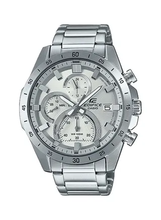 Men's Edifice Watch Standard Chronograph  Analog Silver Dial Stainless Steel Band EFR-571MD-8AVUDF 