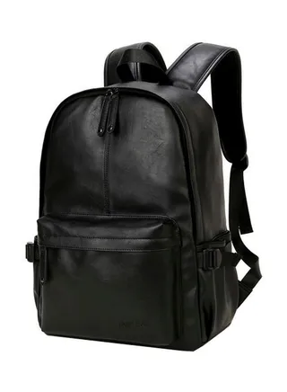 PU Leather Backpack Black 