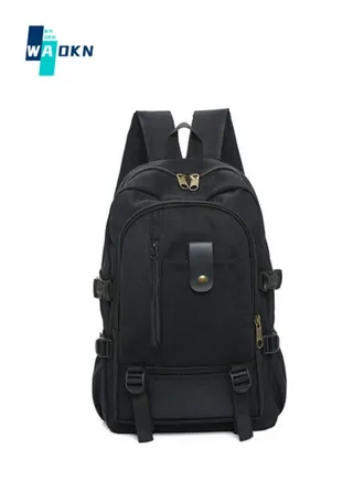 Men's Large Capacity Casual Backpack, Boy's Business Canvas Laptop Bag Computer Bag, Business Trip Travel Duffle Bag Luggage Bag, School Bag, Suitable for College Students and Teenagers 