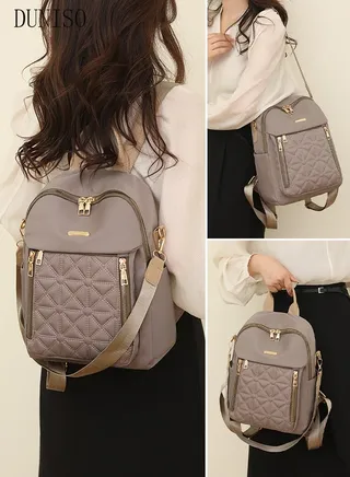 2 in 1 Women's Backpack Fashionable Travel Backpack For Women Large Capacity School Backpack Shoulder Bag with Detachable Shoulder Strap For College Girls Students 