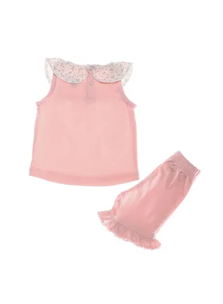 Baby Girl Ruffle Neck top & Shorts Set 