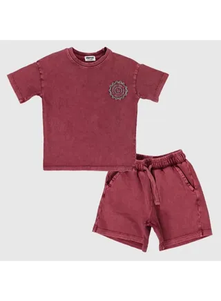 Unisex Maroon Outfit Set 