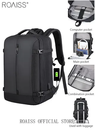 Fits 17 Inch Laptop Backpack Business Backpack 3 in 1 College Bookbag For Work School Travel Flight with USB Port Waterproof Casual Computer Daypack for Men 