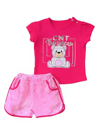 Baby Girls Set Two Pieces Top & Shorts 