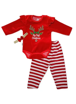 Baby X-mas Pants and Bodysuit Set 