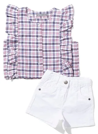 Blouse With Short Set 