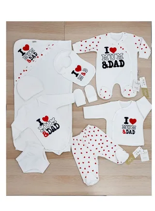 Newborn's Ten Winter Daddy Hospital Set (White Girl) 