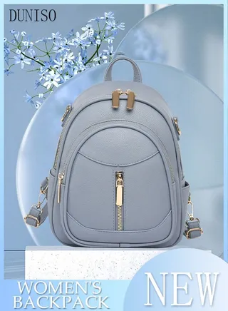 Anti Theft Mini Backpack Purse for Women with Adjustable Shoulder Straps Compact Leather Backpack Bag Mini Daypack with Multiple Zipper Pockets 