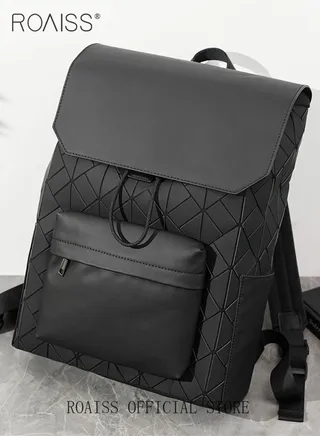 Large Capacity Casual Backpack for Men for Teens Geometric Rhombus Texture Student Commuter School Bags Laptap Bag Fits 15.6 Inch Size 