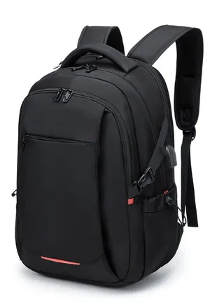 Laptop Backpack Fits 15.6 Inch Laptop Business & Laptop Bag with USB Charging Port Water Resistant Travel Backpack Gifts for Men Women Work Black Casual Daypack 