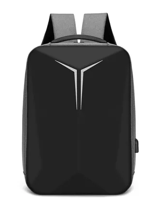 15.6" Hard Shell Laptop Backpack, Waterproof Business Travel Laptop Bag, Gaming Laptop Bag with USB Charging Port (Gray) 