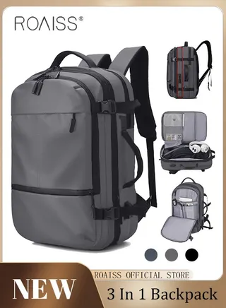 Backpack Business Backpack 3 in 1 Scalable Capacity College Bookbag For Work School Travel Flight with USB Port Waterproof Casual Computer Daypack for Men 