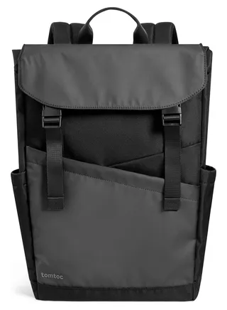 Slash-T64 Flap Laptop Backpack, Lightweight, Water-Resistant College Travel Casual Daypack, Slim Durable Work-pack Rucksack for 13-16 Inch MacBook Laptop, Large Capacity, 18L 