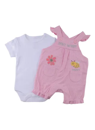 Baby Girls Playsuit & Dungaree Set 