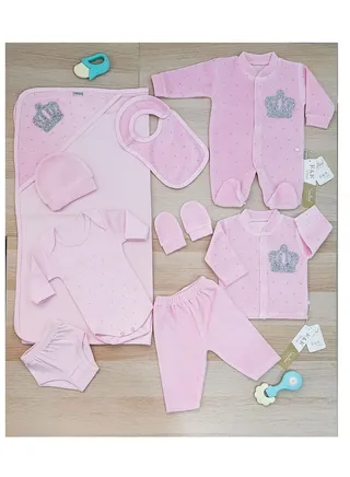 Newborn's Ten Winter Crown Hospital Set (pink) 