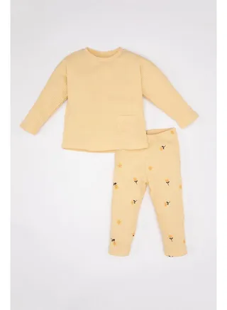 Babygirl Regular Fit Bike Neck Knitted Set - 2 Pack 