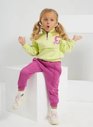 Girls  Printed Cotton Set of sweatshirt and pants 