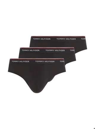 Men's 3-Pack Cotton Briefs Underwear Bottoms, Black 