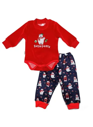 Baby X-mas Pants and Bodysuit Set 