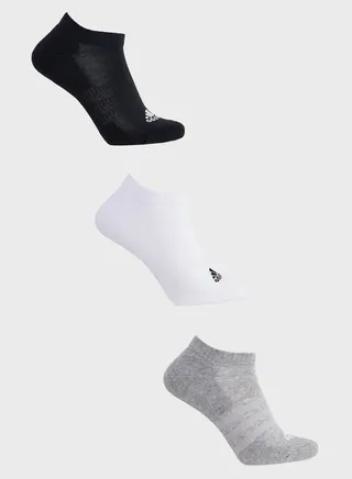 3 Pack Cushioned Low Cut Socks