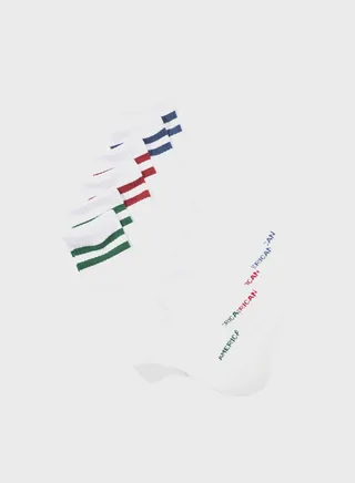 3 Pack Striped Crew Socks