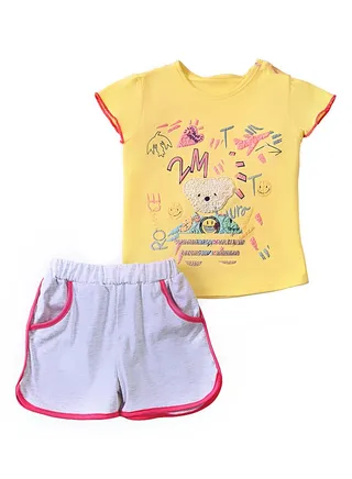 Baby Girls Set Two Pieces Top & Shorts 