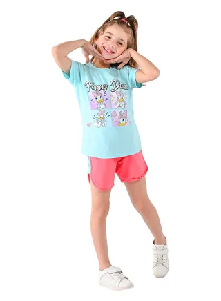 Kids Girls Set Two Pieces Top & Shorts 