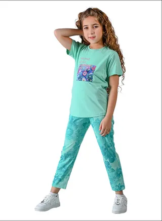Kids Girls Set Two Pieces Top & leggings 
