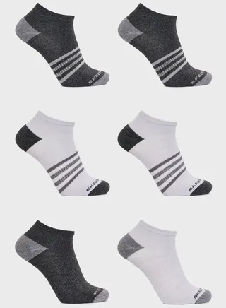 6 Pack Crew Socks 
