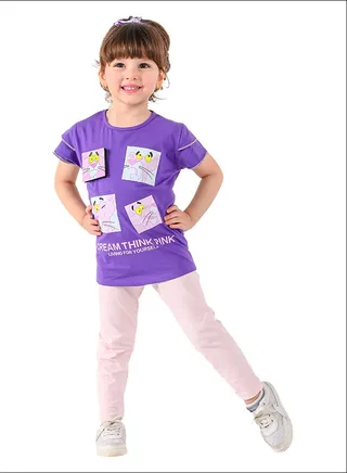 Kids Girls Set Two Pieces Top & Pants 