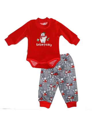 Baby X-mas Pants and Bodysuit Set 