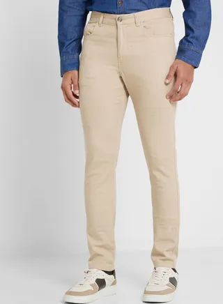 Thomas Scott Men Beige Slim Fit Trousers 