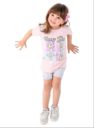 Kids Girls Set Two Pieces Top & Shorts 