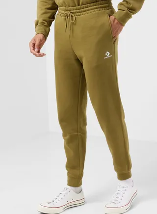 Embroidered Star Chevron Standard-Fit Fleece Sweatpants 