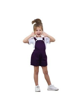 GABARDINE JUMPSUIT SHORT WITH COTTON T-SHIRT 