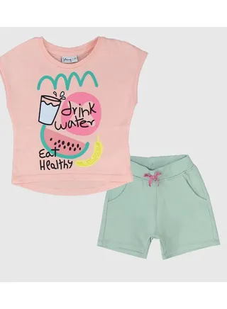 "Eat Healthy" 2-Piece Outfit Set 