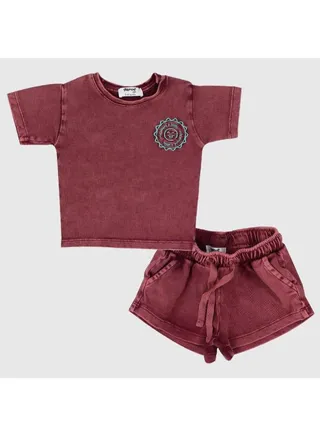 Unisex Maroon Outfit Set 